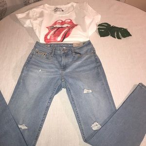 Calvin Klein Ripped skinny Jean Berlin Blue